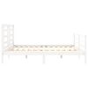 vidaXL Bed Frame without Mattress White 200x200 cm Solid Wood