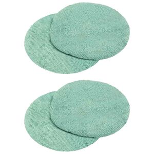 vidaXL Floor Polisher Bonnets 4 pcs &Oslash; 14 cm Light Green Microfibre