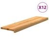 vidaXL Stair Treads 12 pcs Light Brown 100x30x2 cm Solid Wood Oak