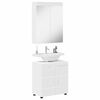 vidaXL Bathroom Furniture Set with Shelf TULUM White Engineered Wood