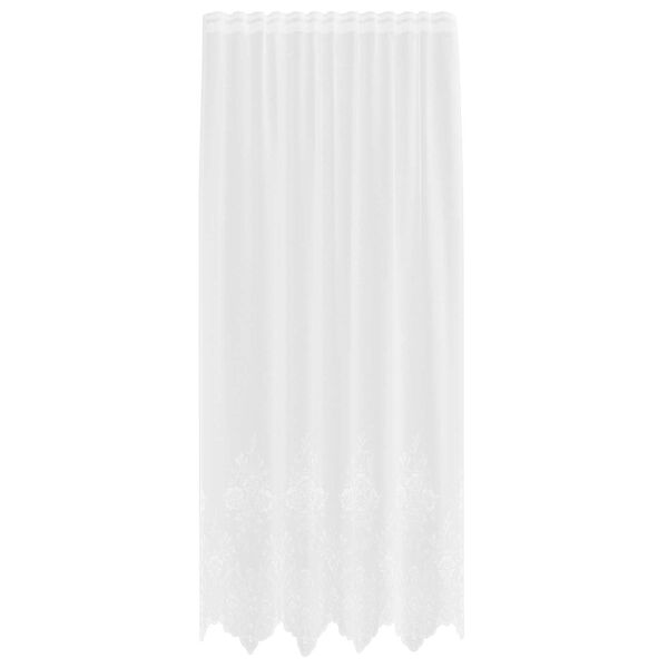 vidaXL Lace Curtain with Curtains Floral White 200 x 150 cm Polyester