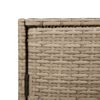 vidaXL Garden Storage Cabinet Beige 83x45x76 cm Poly Rattan
