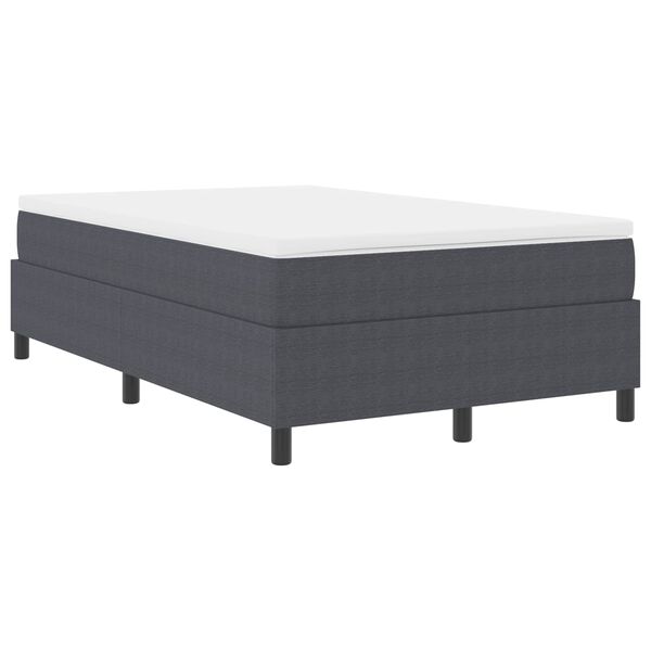 vidaXL Platform Bed Frame Dark Grey 120 x 190 cm Fabric