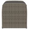 vidaXL Storage Bench with Cushion Grey 80x51x52 cm Poly Rattan