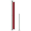vidaXL Patio Retractable Side Awning 180x500 cm Red