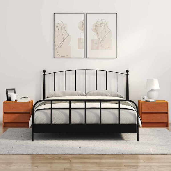 vidaXL Bedside Tables 2 pcs Wax Brown 40 x 30.5 x 35.5 cm Pine Wood