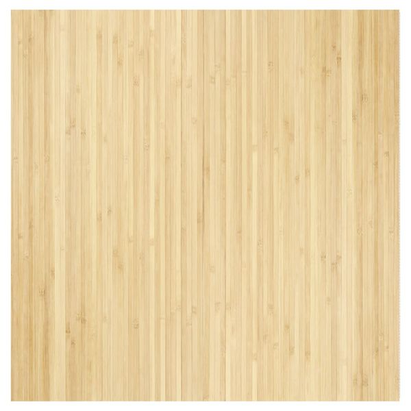 vidaXL Rug Square Light Nature 100x100 cm Bamboo