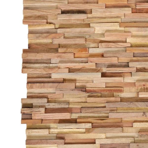 vidaXL 3D Wall Cladding Panels 10 pcs 1.08 m² Solid Teak Wood