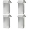 vidaXL Snail Fence 4 pcs 13.5 x 13.5 x 25 cm Galvanised Steel Silver