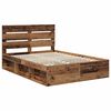 vidaXL Bed Frame with Headboard Old Wood 150 x 200 cm Solid Pine Wood