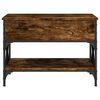 vidaXL Coffee Table Smoked Oak 70x50x50 cm Engineered Wood and Metal