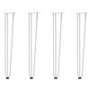 vidaXL hairpin legs for console tables for Console Table 4 pcs White 72 cm Solid Steel