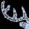 vidaXL Reindeer Head Cold white 68 x 36.5 x62.5 cm Acrylic