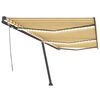 vidaXL Manual Retractable Awning with LED 600x300 cm Yellow and White