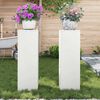vidaXL Plant Stand 2 pcs White 24 x 24 x 75 cm Steel