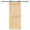 vidaXL Sliding Door with Hardware Set 100x210 cm Solid Wood Pine
