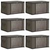 vidaXL Storage Box with Transparent Side Window 6 pcs Non-woven fabric