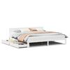 vidaXL Bed Frame with Drawers without Mattress White 200x200 cm