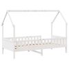 vidaXL Kids' House Bed Frame without Mattress White 90x200 cm Pine