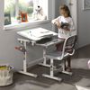 Vipack Adjustable Kids Desk Comfortline 201 with Chair Grey and White