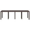 vidaXL Garden Table Brown 250 x 100 x 73 cm Poly Rattan