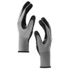 vidaXL Work Gloves 12 pcs Grey and Black 10 / XL Polyester