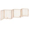 vidaXL Dog Gate with Door Foldable 6 Panels 300 cm Poplar Wood