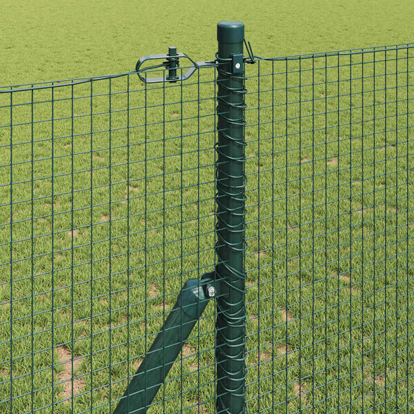 vidaXL Fence Post Green 25 x 1.2 m (19 x 19 mm mesh) Steel and PVC