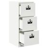 vidaXL File Cabinet White 44 x 50 x 106.5 cm Cold-Rolled Steel