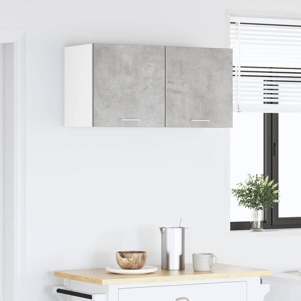 vidaXL Hanging Cabinet Concrete Grey 80 x 31 x 40 cm Engineered Wood