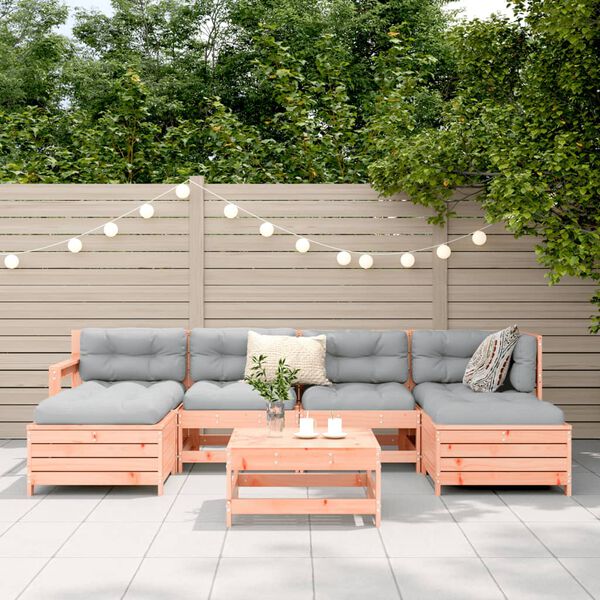 vidaXL 7 Piece Garden Sofa Set Solid Wood Douglas Fir