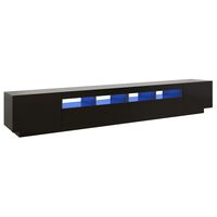 vidaXL TV Cabinet with LED Lights Black 260x35x40 cm