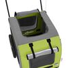 vidaXL Pet Bike Trailer Green and grey 124.5 x 63.5 x 53 cm