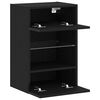 vidaXL TV Cabinet 2 pcs Black 40 x 30 x 60.5 cm Engineered wood