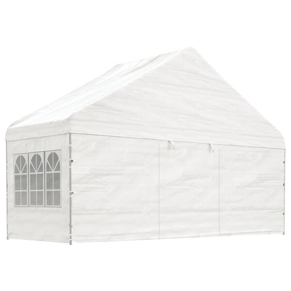 vidaXL Gazebo with Roof White 20.07x5.88x3.75 m Polyethylene