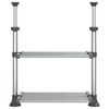 vidaXL Kitchen Shelf 50x25x(50-70) cm Aluminium