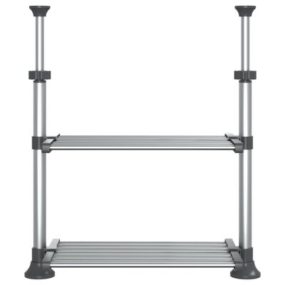 vidaXL Kitchen Shelf 50x25x(50-70) cm Aluminium