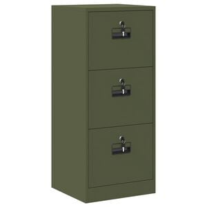 vidaXL File Cabinet Olive Green 45.5 x 42 x 106.5 cm Cold-Rolled Steel