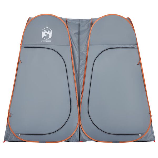 vidaXL Privacy Tent Grey and Orange Pop-up Waterproof
