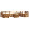 vidaXL Sectional Sofa Set 9 pcs Natural Solid Acacia Wood