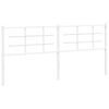 vidaXL Metal Replace Headboard White 200 cm