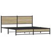 vidaXL Metal Bed Frame without Mattress Sonoma Oak 160x200 cm