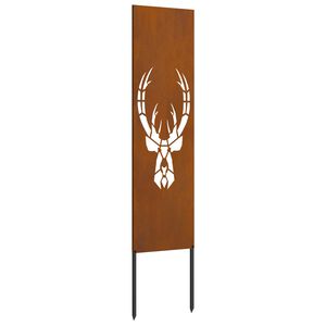 vidaXL Garden Privacy Screen Rusty 32 x 140 cm Weathering Steel