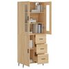 vidaXL Highboard Sonoma Oak 69.5x34x180 cm Engineered Wood
