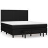 vidaXL Box Spring Bed with Mattress Black 180x200 cm Fabric