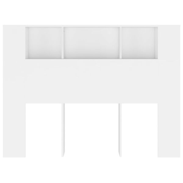 vidaXL Headboard Cabinet White 140x18.5x104.5 cm