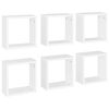 vidaXL Wall Cube Shelves 6 pcs White 30x15x30 cm