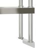 vidaXL Kitchen Work Table with Overshelf 110x55x150 cm Stainless Steel