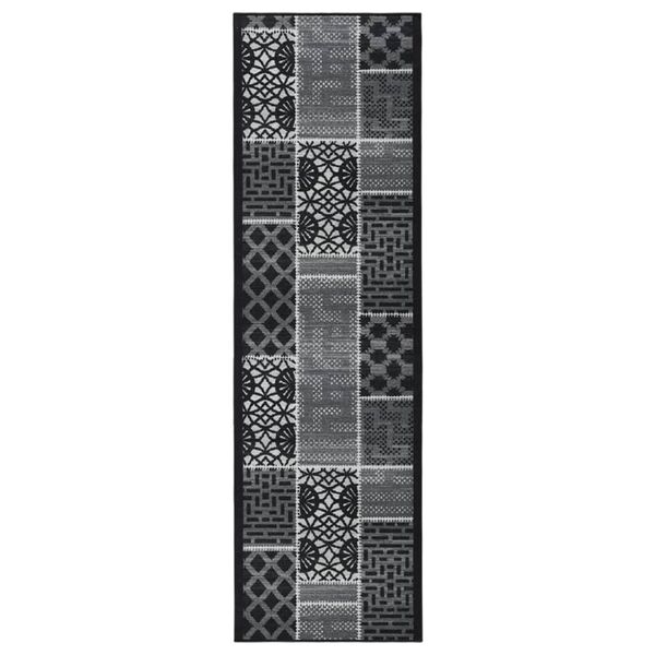 vidaXL Carpet Runner Black 80x350 cm