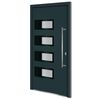 vidaXL Front Door Anthracite 100x200 cm Aluminium and PVC